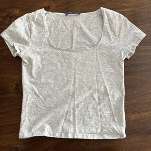 grey brandy melville crop top